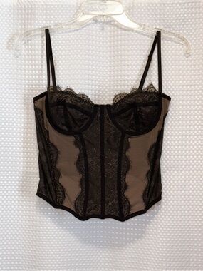 Urban Outfitters Black Lace Corset Top